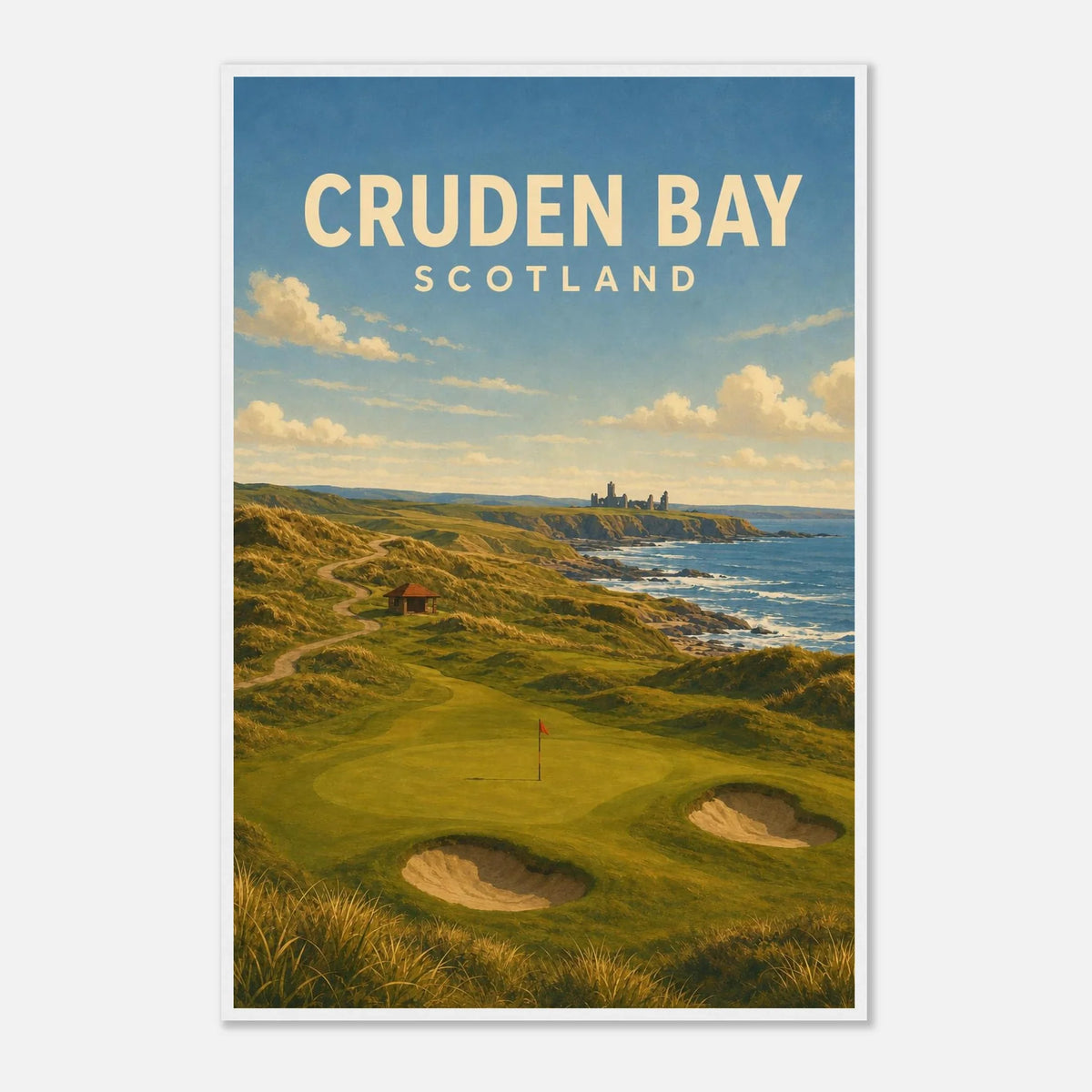 Cruden Bay Golf Poster – Scotland Links Golf Wall Art