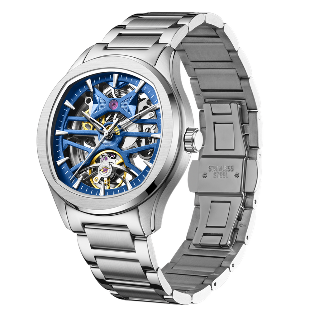 MEGIR Fashion Sport Watches for Men Skeleton Dial Automatic Mechanical Movement Wristwatch Waterproof Clock Reloj Hombre 9204-5