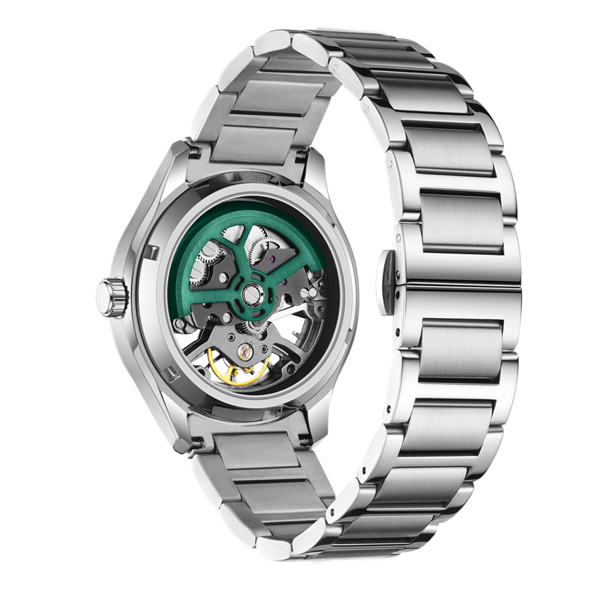 MEGIR Fashion Sport Watches for Men Skeleton Dial Automatic Mechanical Movement Wristwatch Waterproof Clock Reloj Hombre 9204-5