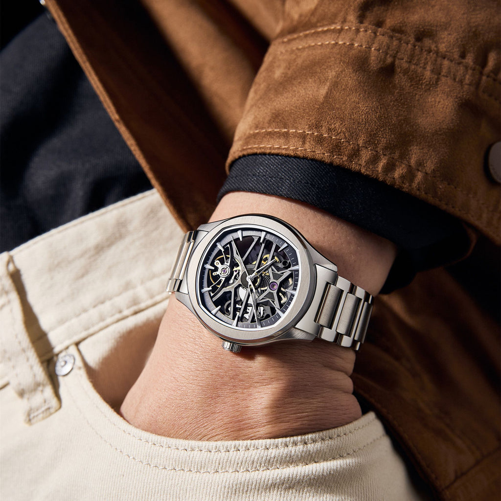 MEGIR Fashion Sport Watches for Men Skeleton Dial Automatic Mechanical Movement Wristwatch Waterproof Clock Reloj Hombre 9204-5