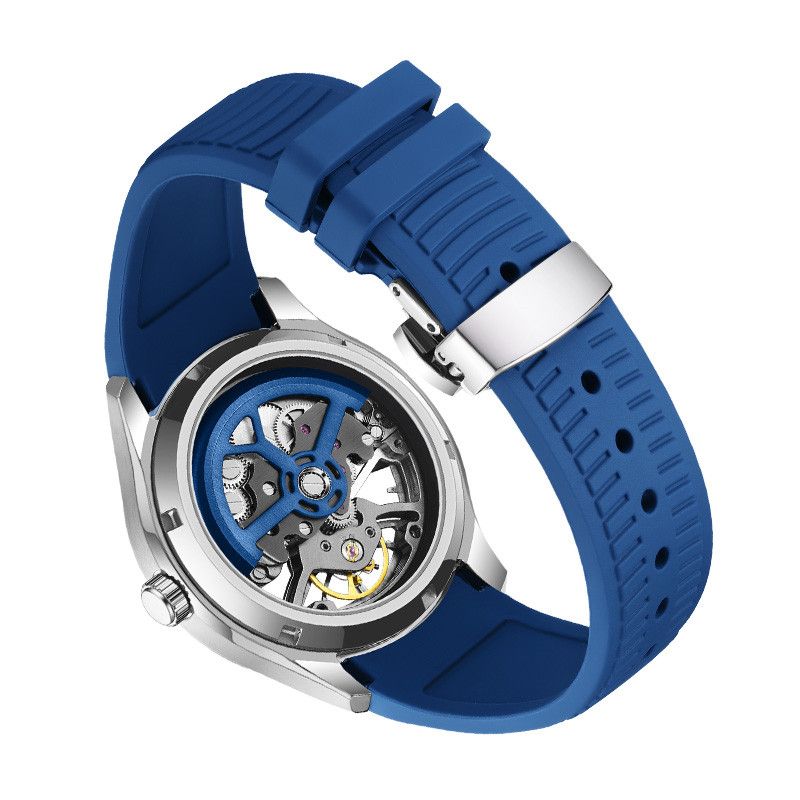 MEGIR Fashion Sport Watches for Men Skeleton Dial Automatic Mechanical Movement Wristwatch Waterproof Clock Reloj Hombre 9204-5