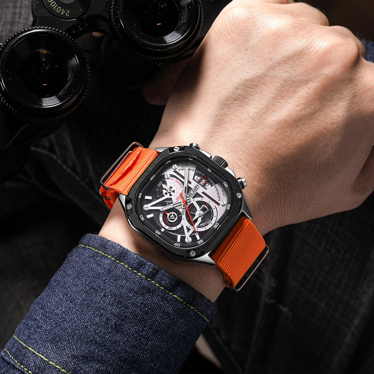 MEGIR Sports Military Watches for Men Luxury Business Casual Wristwatches Waterproof Date Clock Chronograph Reloj Hombre 2217