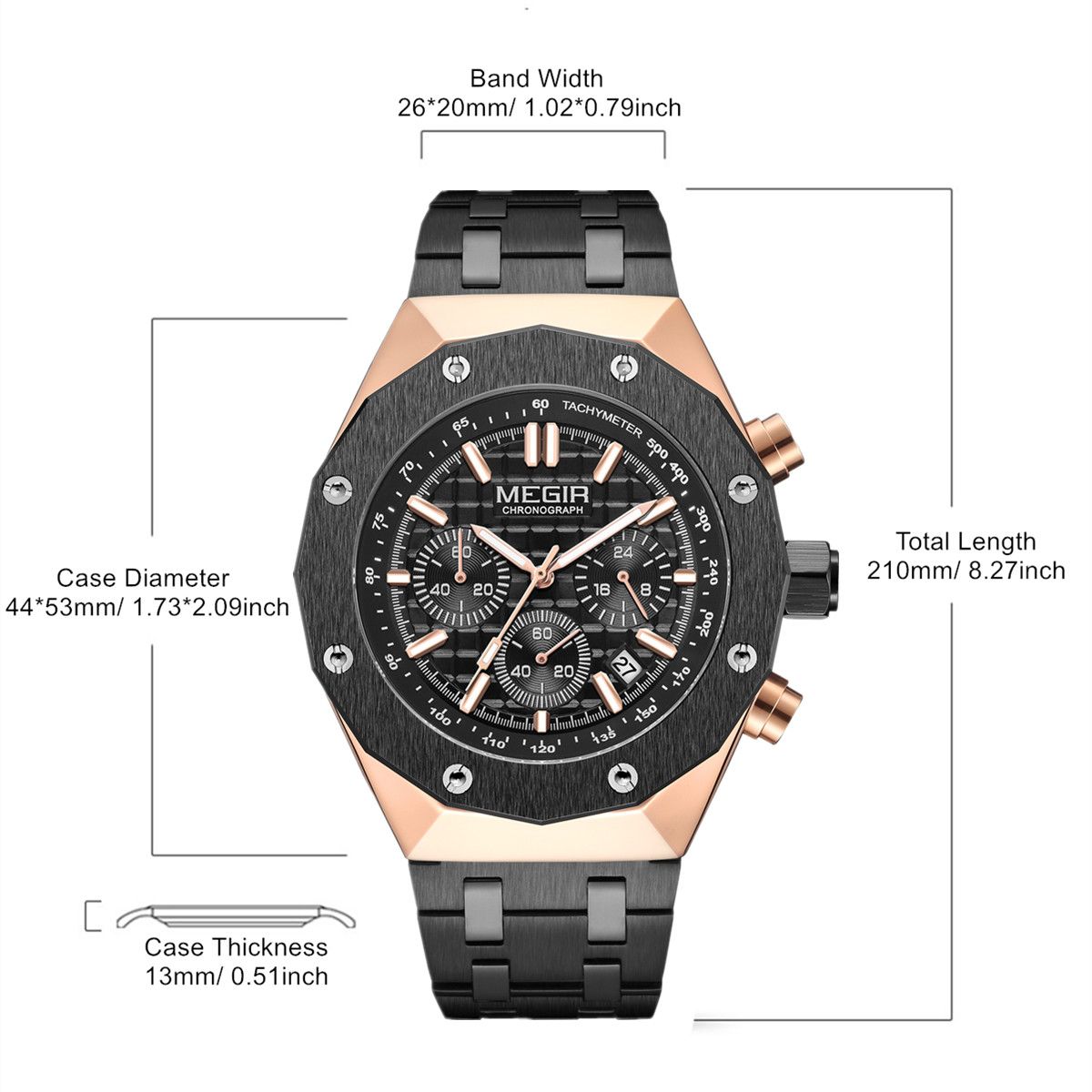 MEGIR Relogio Masculino Luxury Business Men Watches Fashion Military Watch Date Luminous Casual Quartz Wristwatch Man Clock 2213
