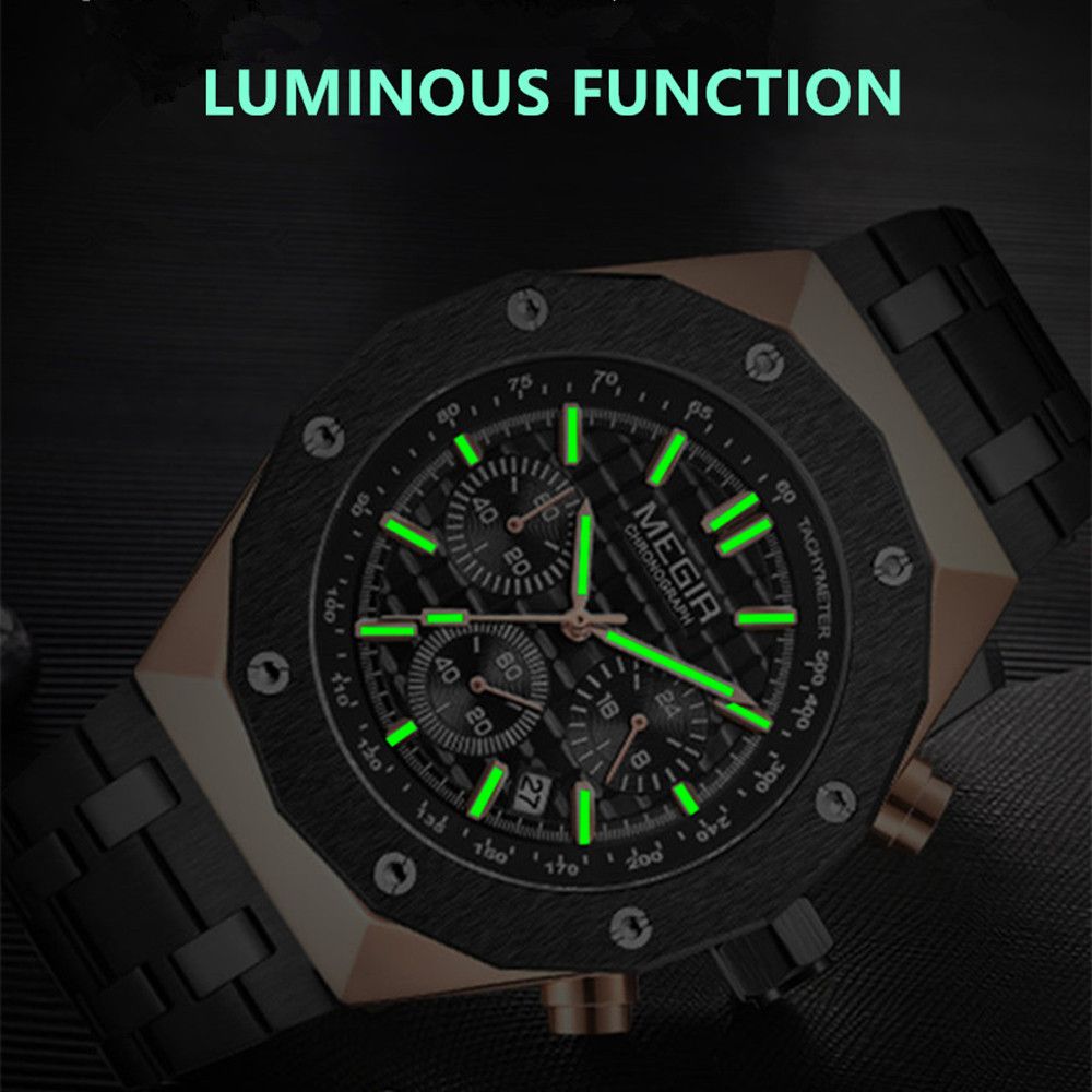 MEGIR Relogio Masculino Luxury Business Men Watches Fashion Military Watch Date Luminous Casual Quartz Wristwatch Man Clock 2213