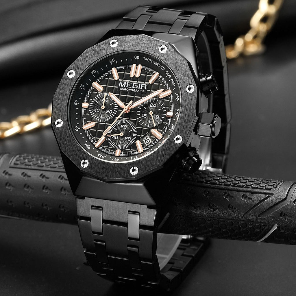 MEGIR Relogio Masculino Luxury Business Men Watches Fashion Military Watch Date Luminous Casual Quartz Wristwatch Man Clock 2213