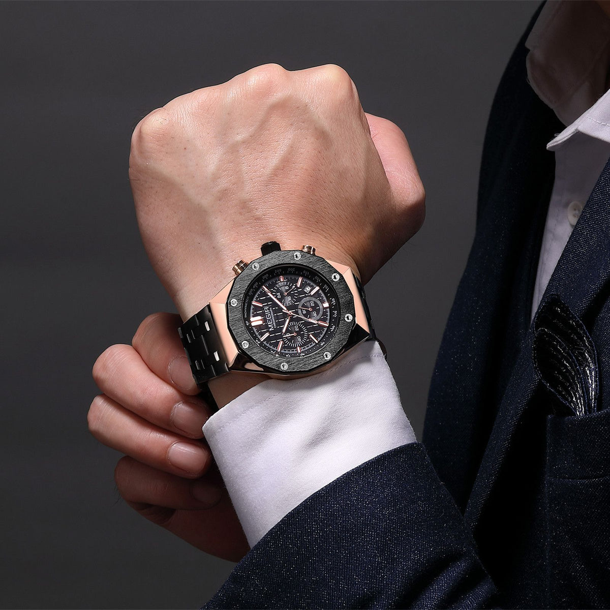 MEGIR Relogio Masculino Luxury Business Men Watches Fashion Military Watch Date Luminous Casual Quartz Wristwatch Man Clock 2213
