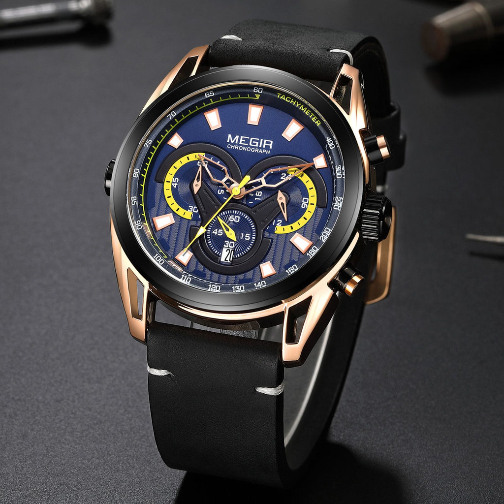 MEGIR Top Brand Luxury Men's Wrist Watch Man Luminous Waterproof Sport Men Quartz Wristwatches Relogio Masculino Dropshipping 2135