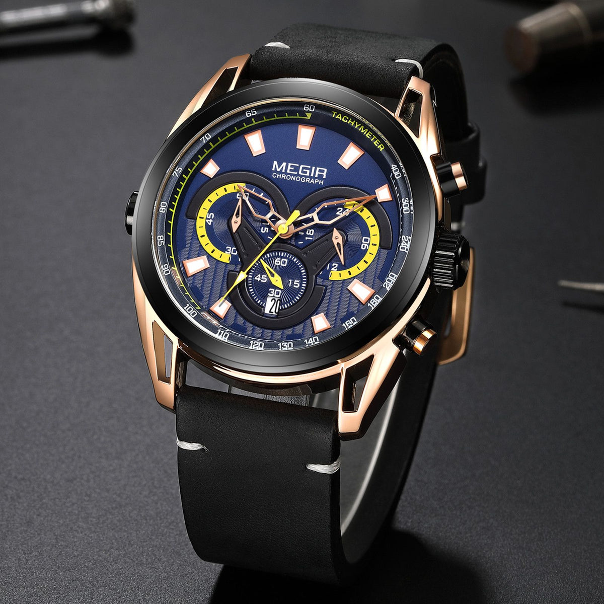 MEGIR Top Brand Luxury Men's Wrist Watch Man Luminous Waterproof Sport Men Quartz Wristwatches Relogio Masculino Dropshipping 2135