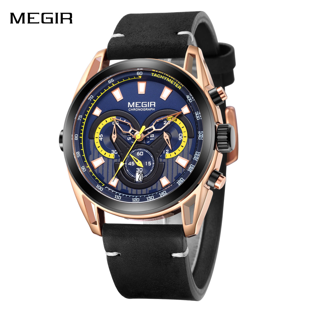 MEGIR Top Brand Luxury Men's Wrist Watch Man Luminous Waterproof Sport Men Quartz Wristwatches Relogio Masculino Dropshipping 2135