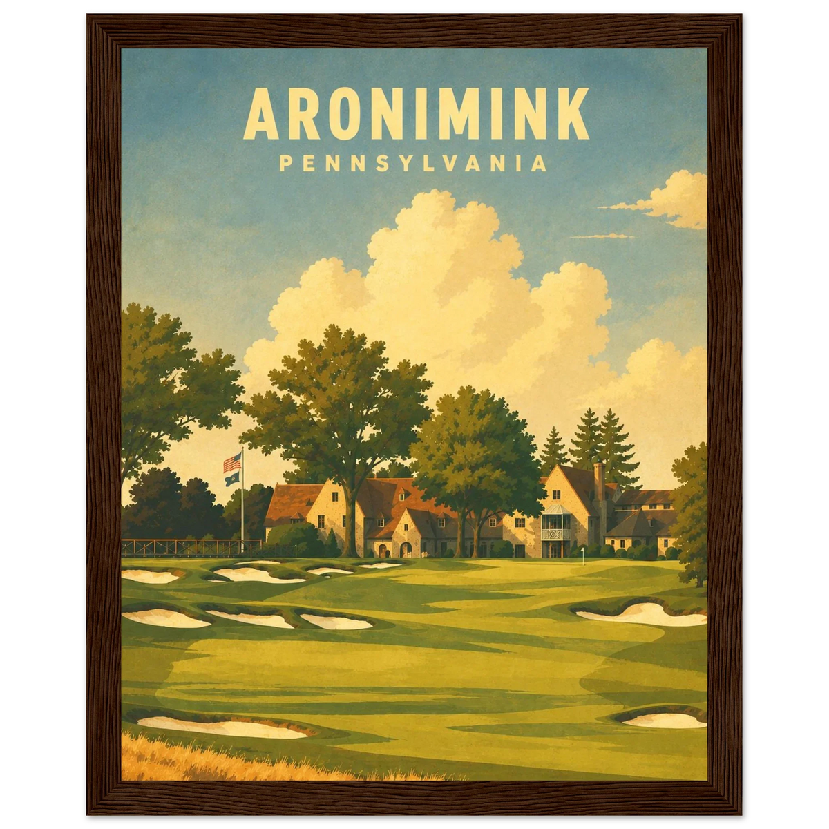 Aronimink Golf Club Poster – Pennsylvania Golf Wall Art