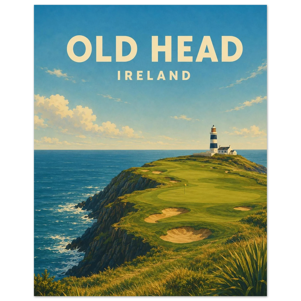 Old Head Golf Links Poster – Ireland Golf Wall Art