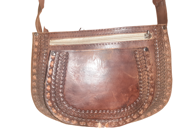 Bolso Triangular vacuno mediano