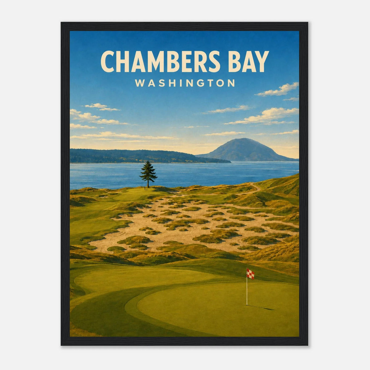 Chambers Bay Golf Poster – Washington Golf Wall Art