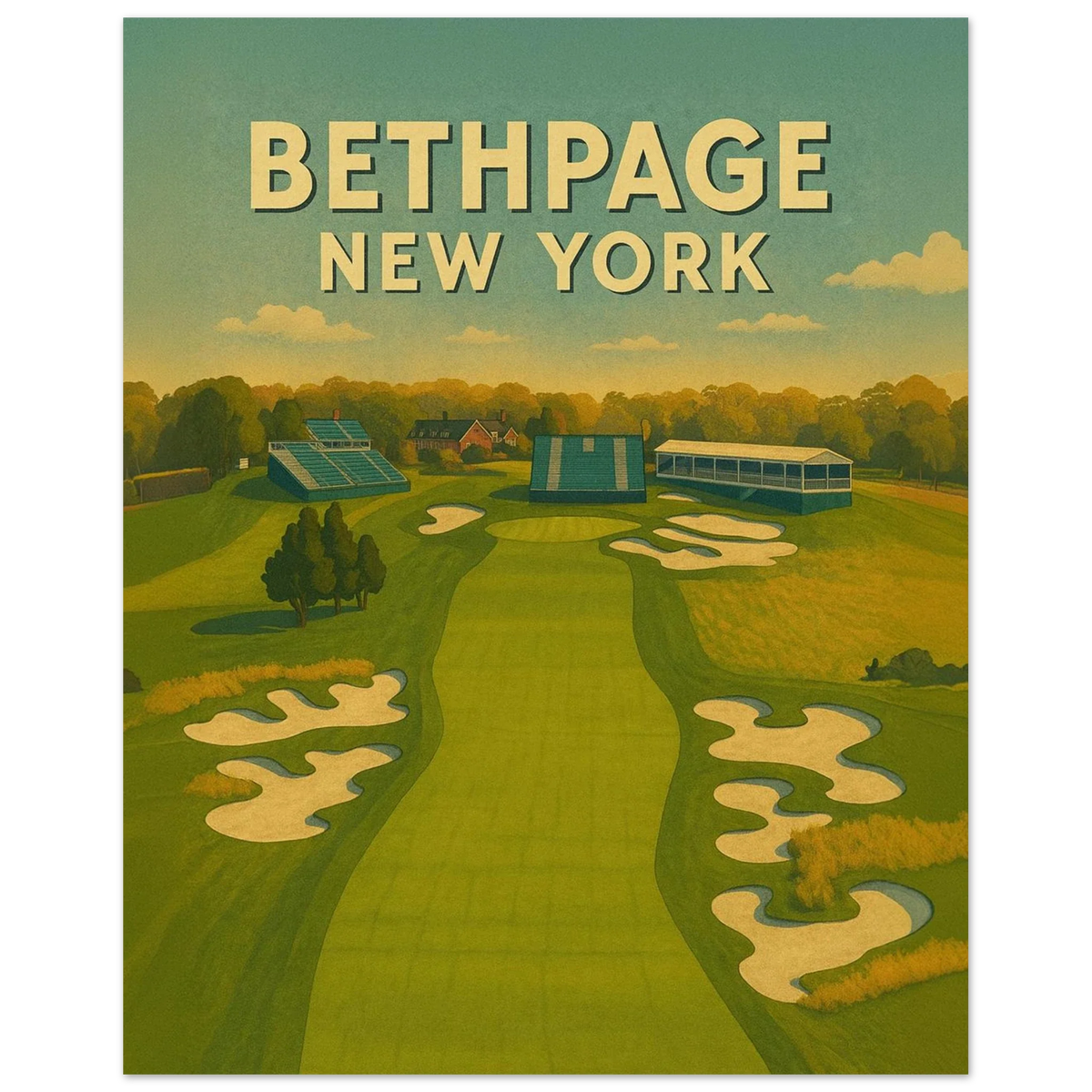 Bethpage Black Golf Poster – New York Golf Wall Art