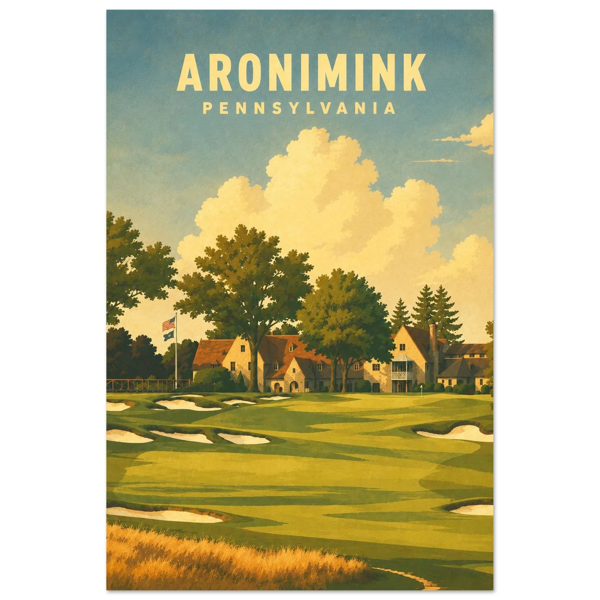 Aronimink Golf Club Poster – Pennsylvania Golf Wall Art