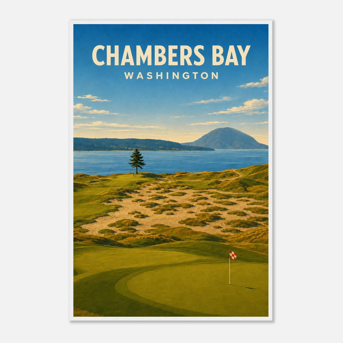 Chambers Bay Golf Poster – Washington Golf Wall Art
