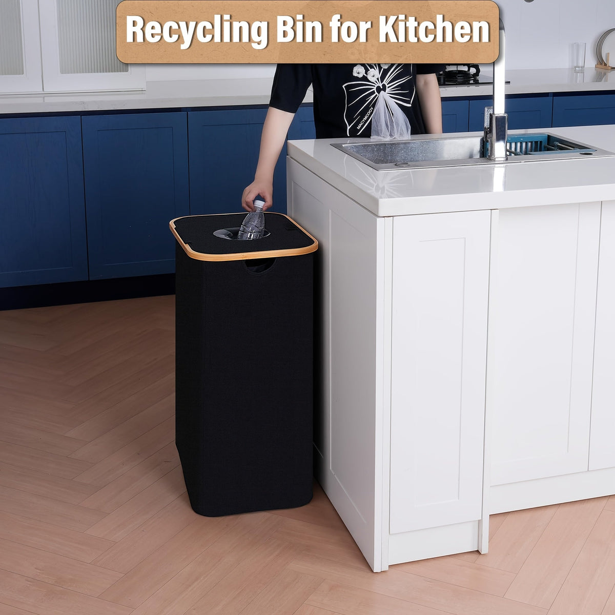 Household Recycling Bin with 2 Detachable Inner Bags