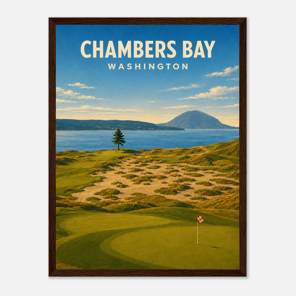 Chambers Bay Golf Poster – Washington Golf Wall Art
