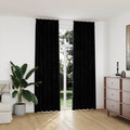 Vidaxl curtains blackout 2 pcs with hooks 140x245 cm velvet black