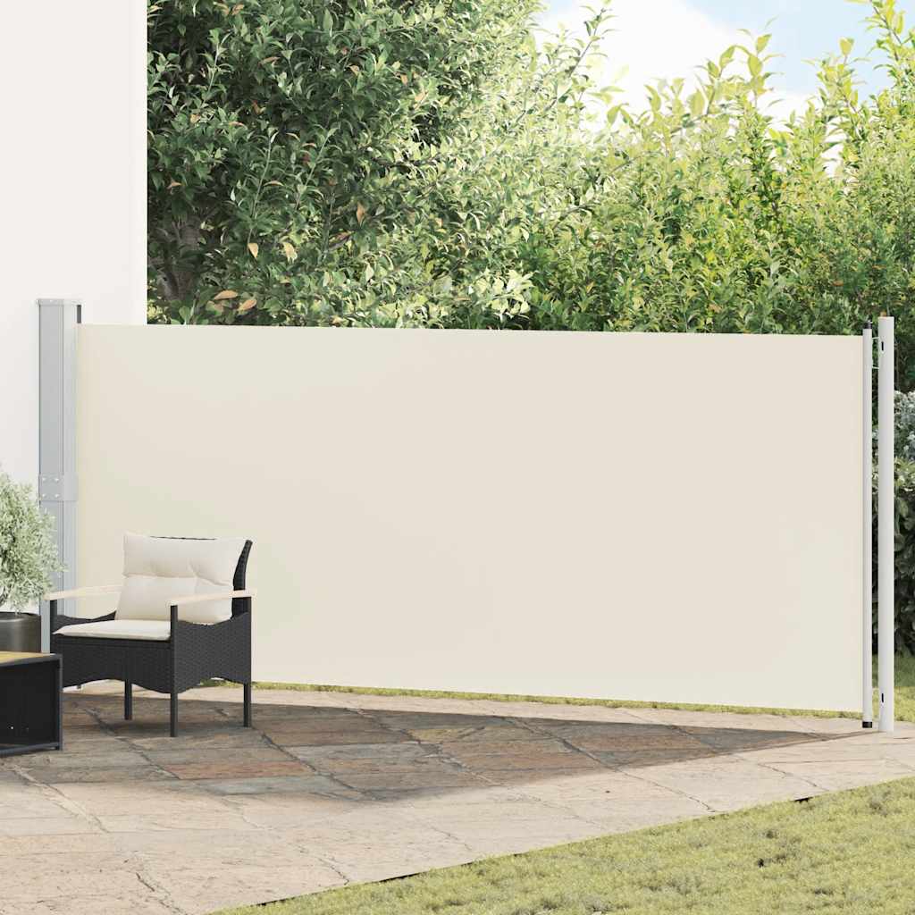 Vidaxl retractable garden screen 600x160 cm cream