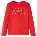 Vidaxl kids' long-sleeved shirt 128 red