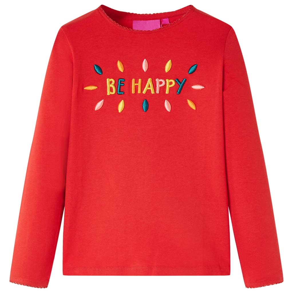 Vidaxl kids' long-sleeved shirt 128 red