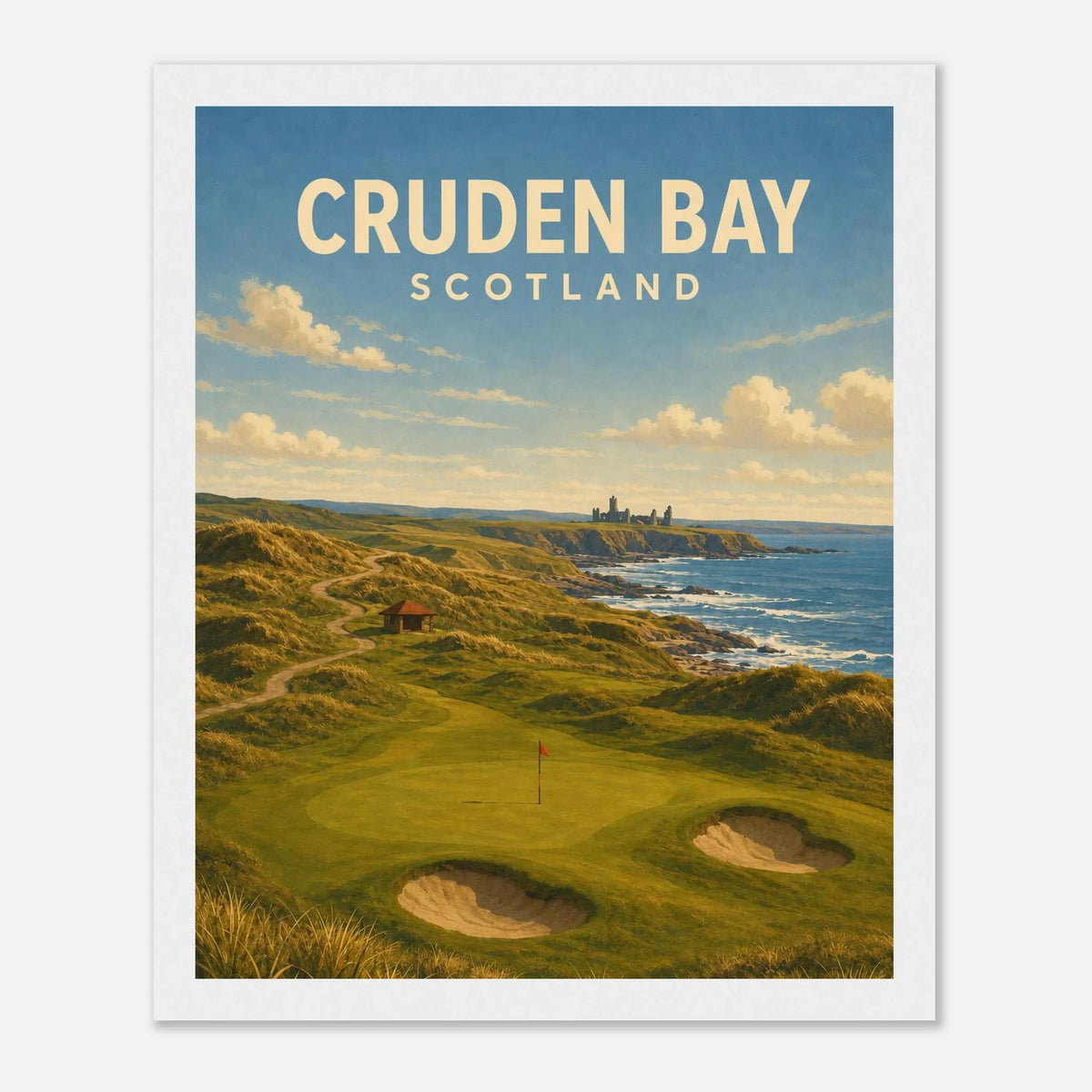 Cruden Bay Golf Poster – Scotland Links Golf Wall Art