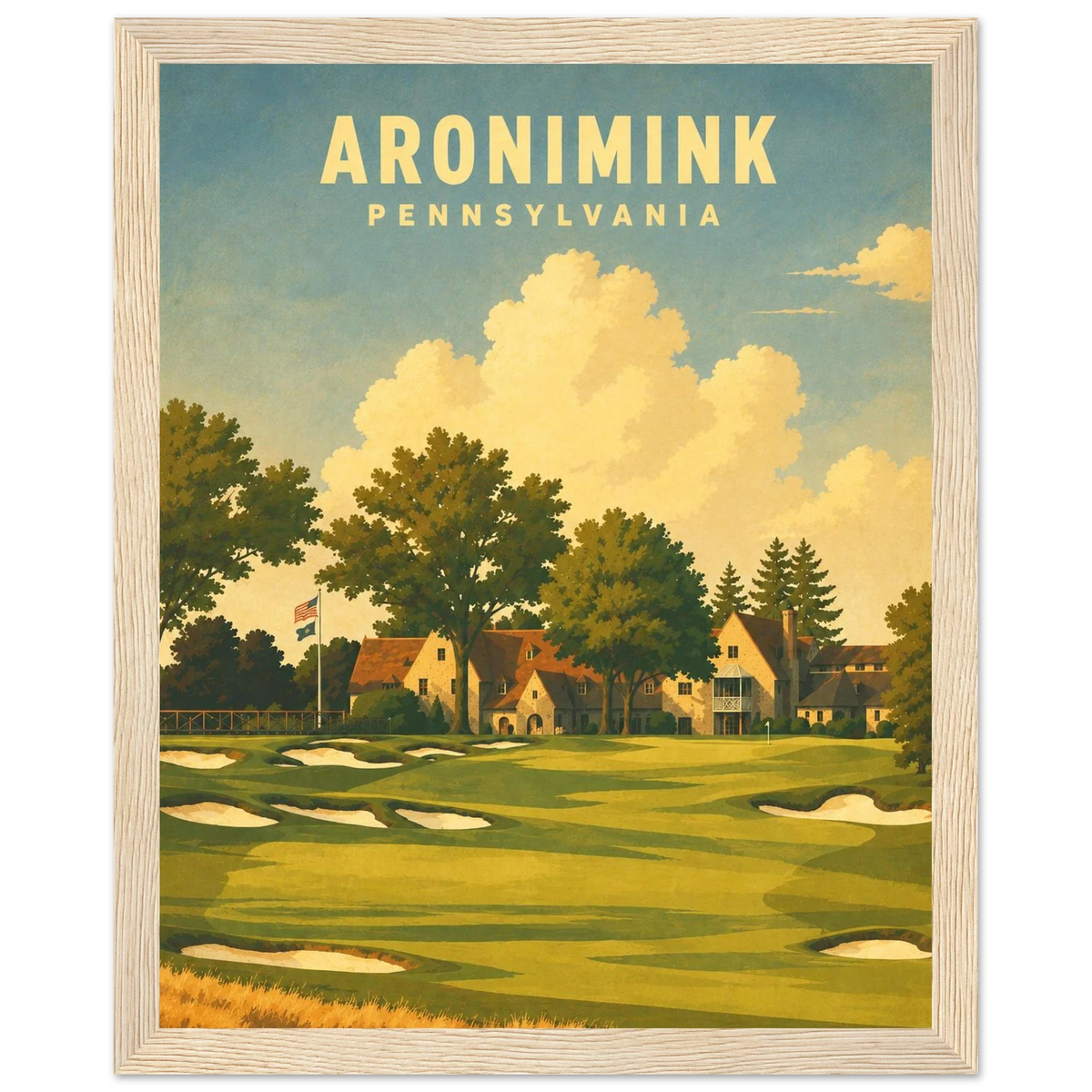Aronimink Golf Club Poster – Pennsylvania Golf Wall Art