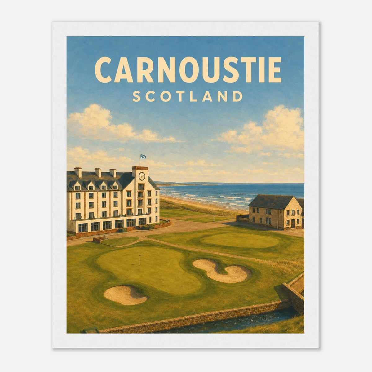 Carnoustie Golf Poster – Scotland Links Golf Print