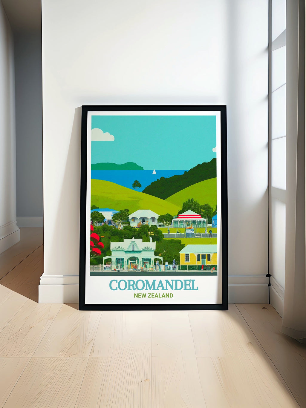 Coromandel  Poster print - Coromandel Town Print Poster - New Zealand Canvas Art - New Zealand Travel Poster-0