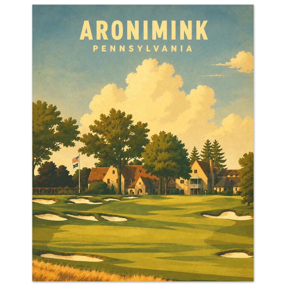 Aronimink Golf Club Poster – Pennsylvania Golf Wall Art