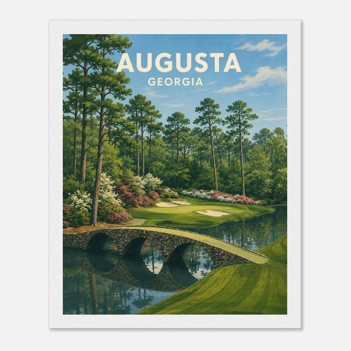 Augusta Golf Poster – Georgia Golf Course Wall Art
