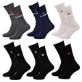 Lotto cotton men's normal socks - 3 pairs/pack - black - 39-42