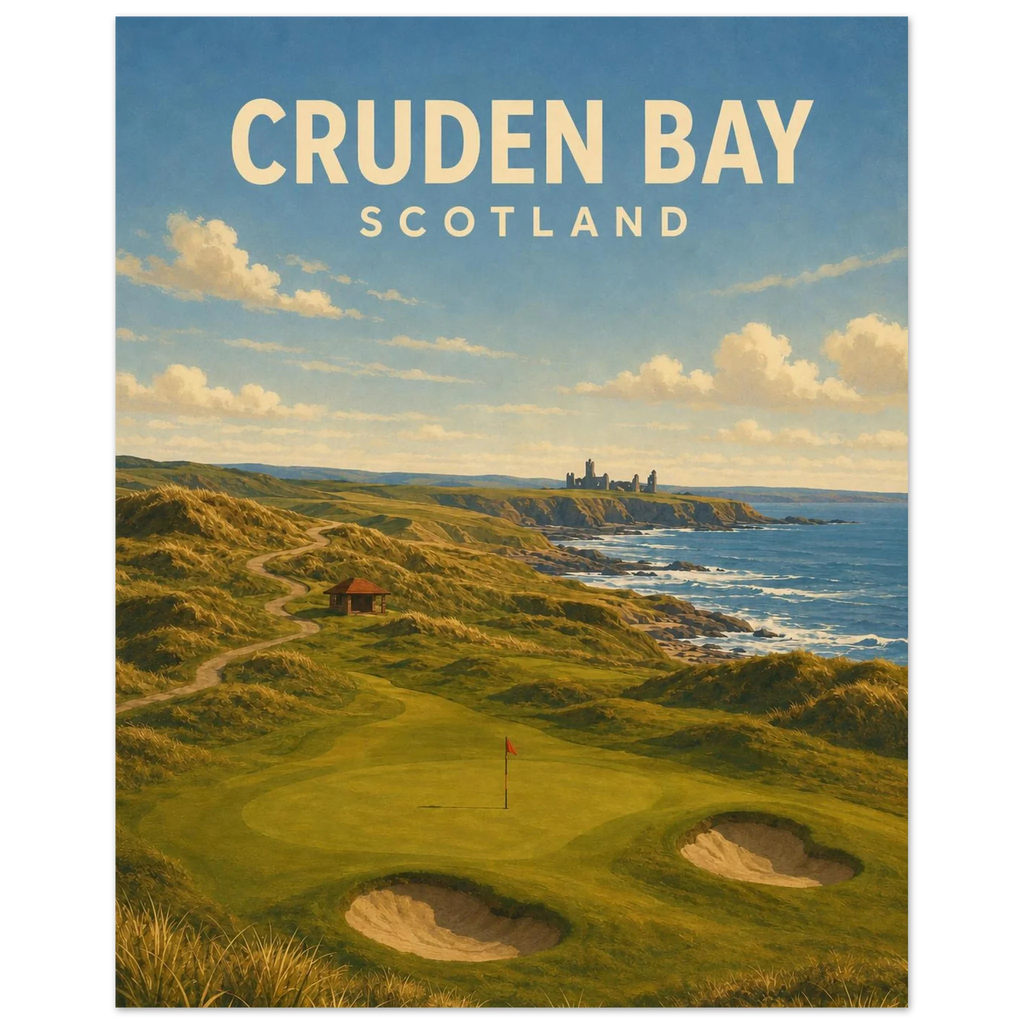 Cruden Bay Golf Poster – Scotland Links Golf Wall Art