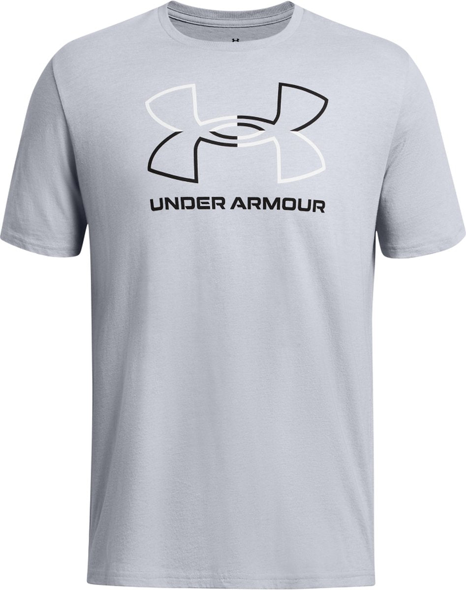 Under Armor UA GL Foundation Update SS-Gry Men's Sports Shirt - Mod Gray Medium Heather - White - Black