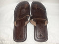Sandalias de cuero.Marron oscuro