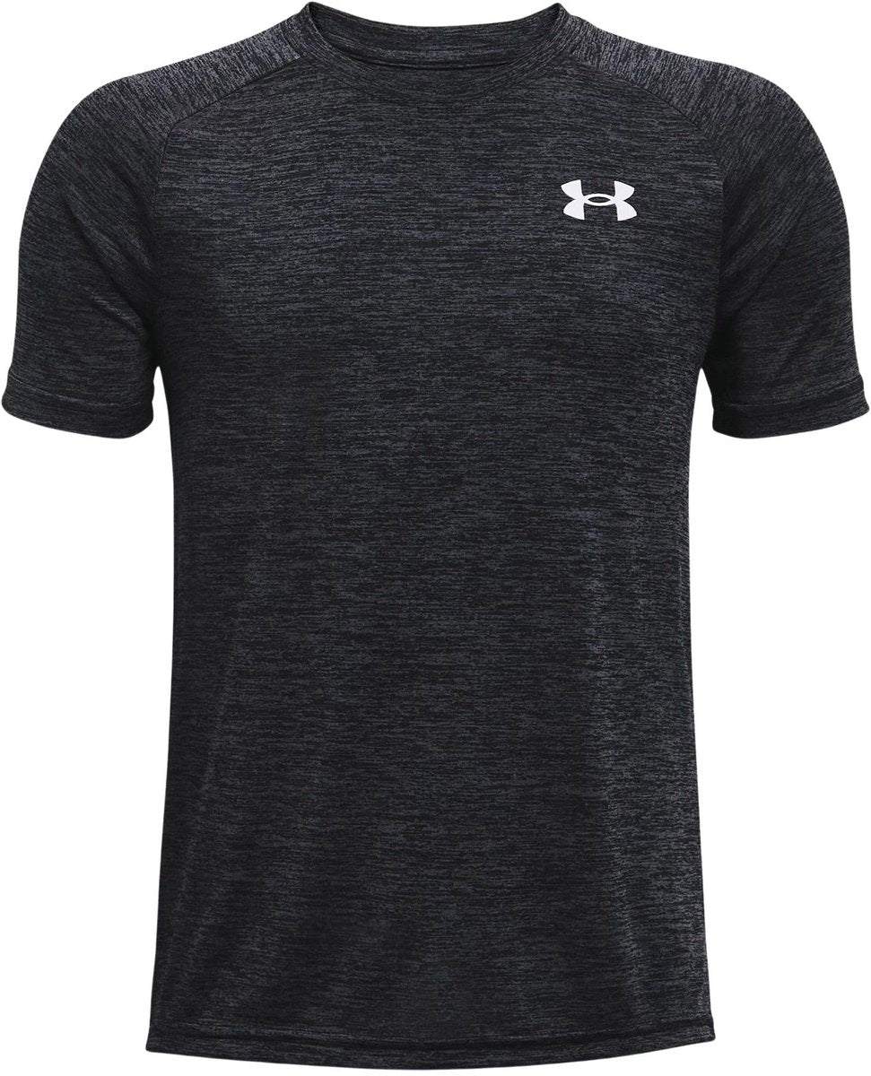 Under armor ua tech 2.0 ss-blk boys sports shirt - black - white