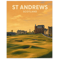 St Andrews Golf Poster – Old Course Scotland Links Golf Wall Art