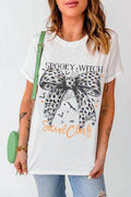 Graphic Round Neck Short Sleeve T-Shirt for Women