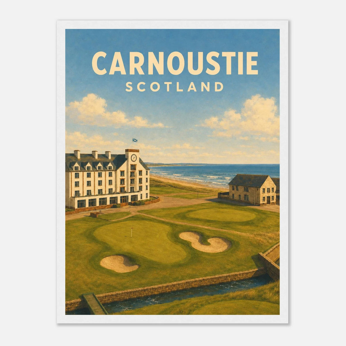Carnoustie Golf Poster – Scotland Links Golf Print