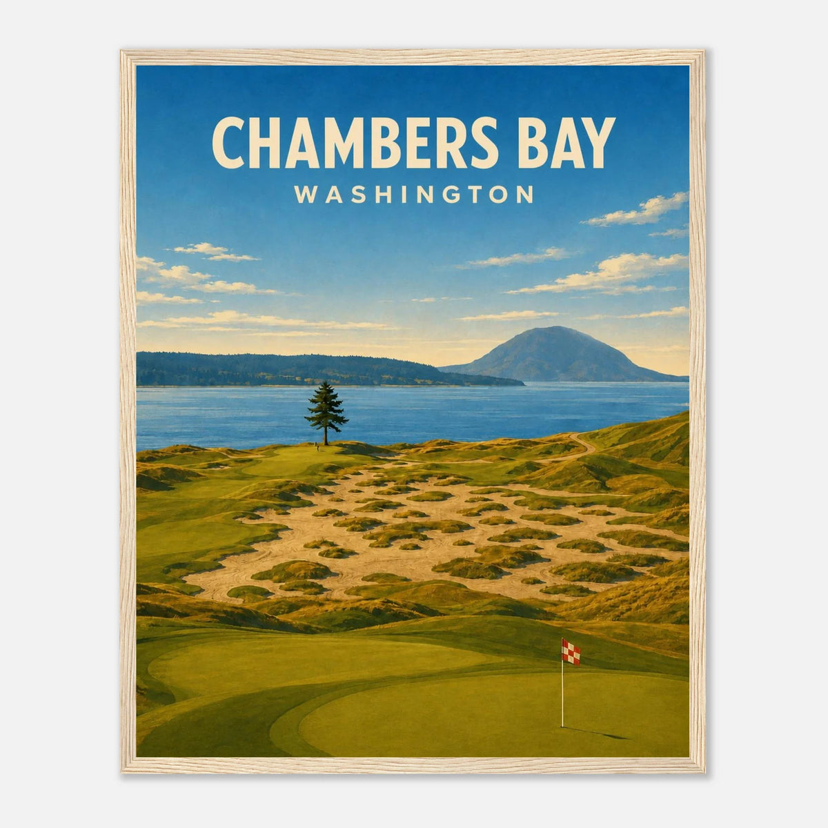 Chambers Bay Golf Poster – Washington Golf Wall Art