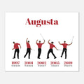 Augusta 5 Wins - Golf Print & Framed Poster