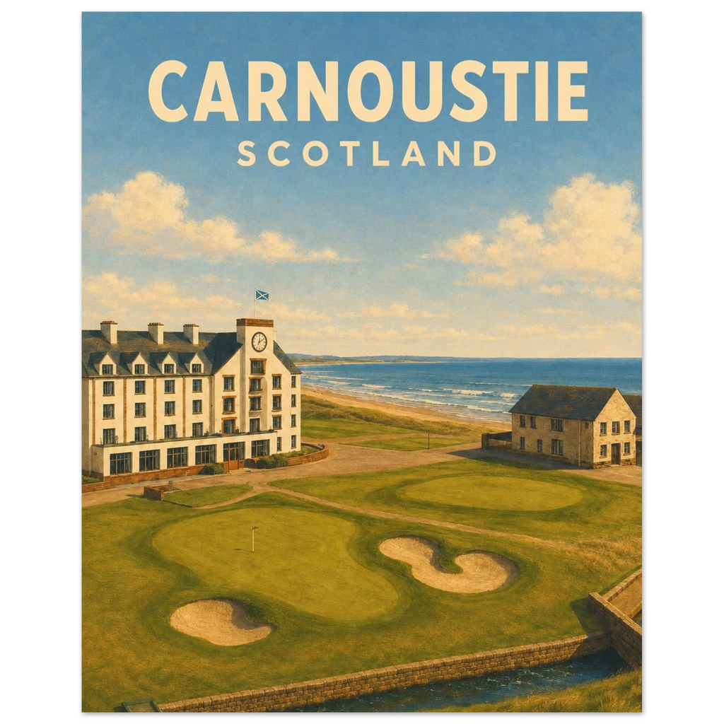 Carnoustie Golf Poster – Scotland Links Golf Print