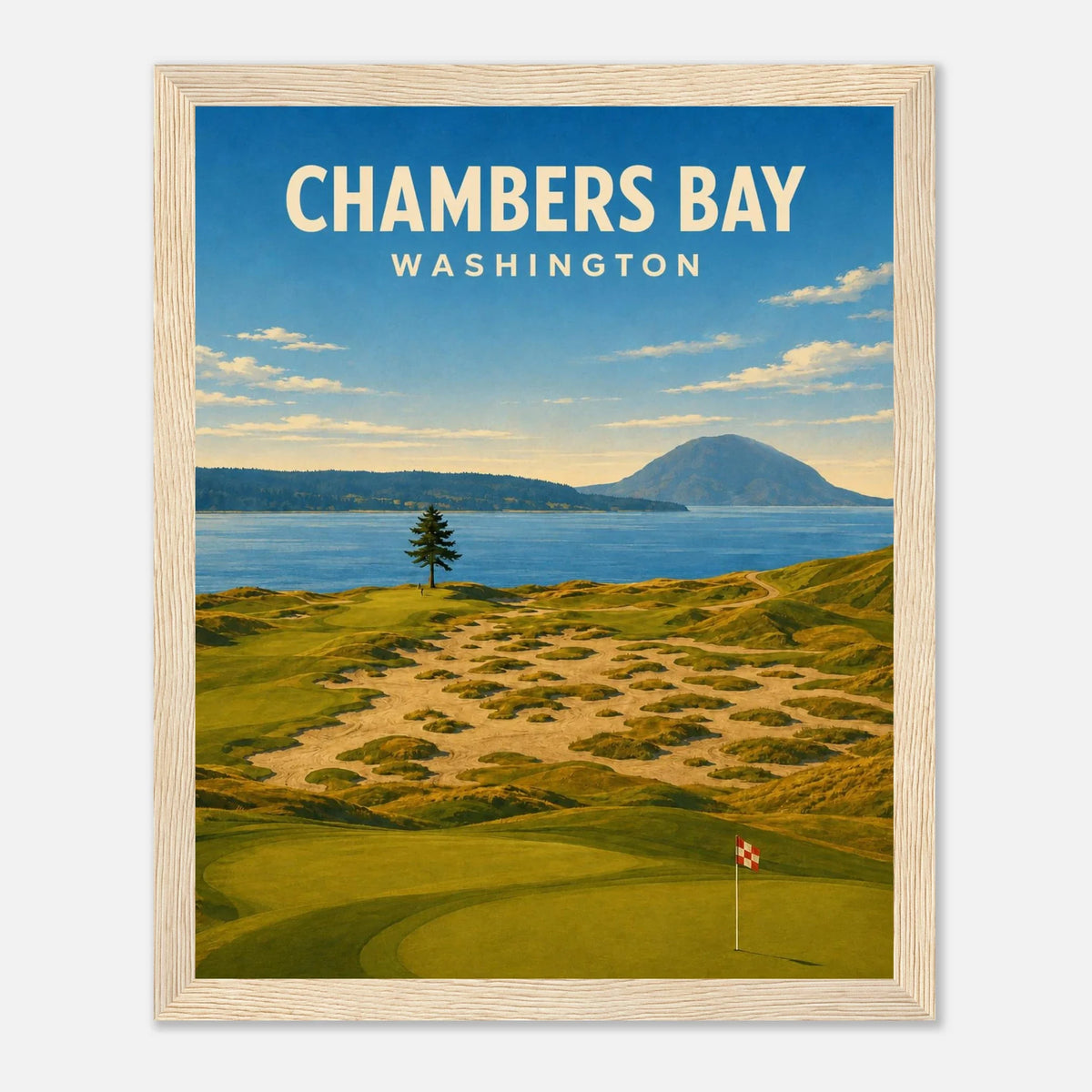 Chambers Bay Golf Poster – Washington Golf Wall Art