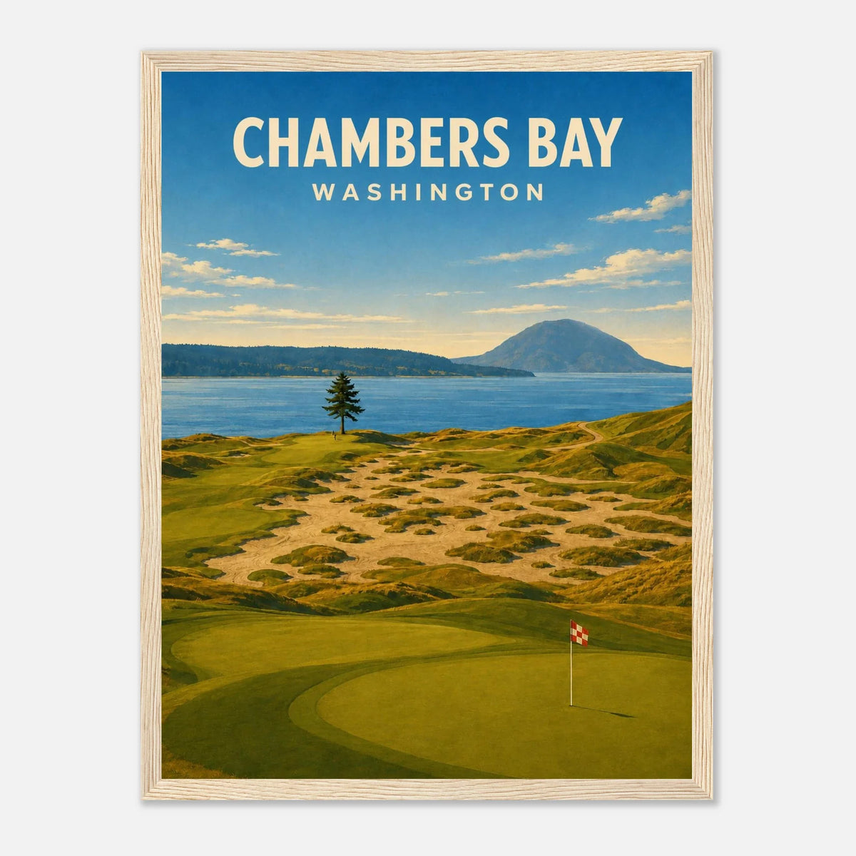 Chambers Bay Golf Poster – Washington Golf Wall Art