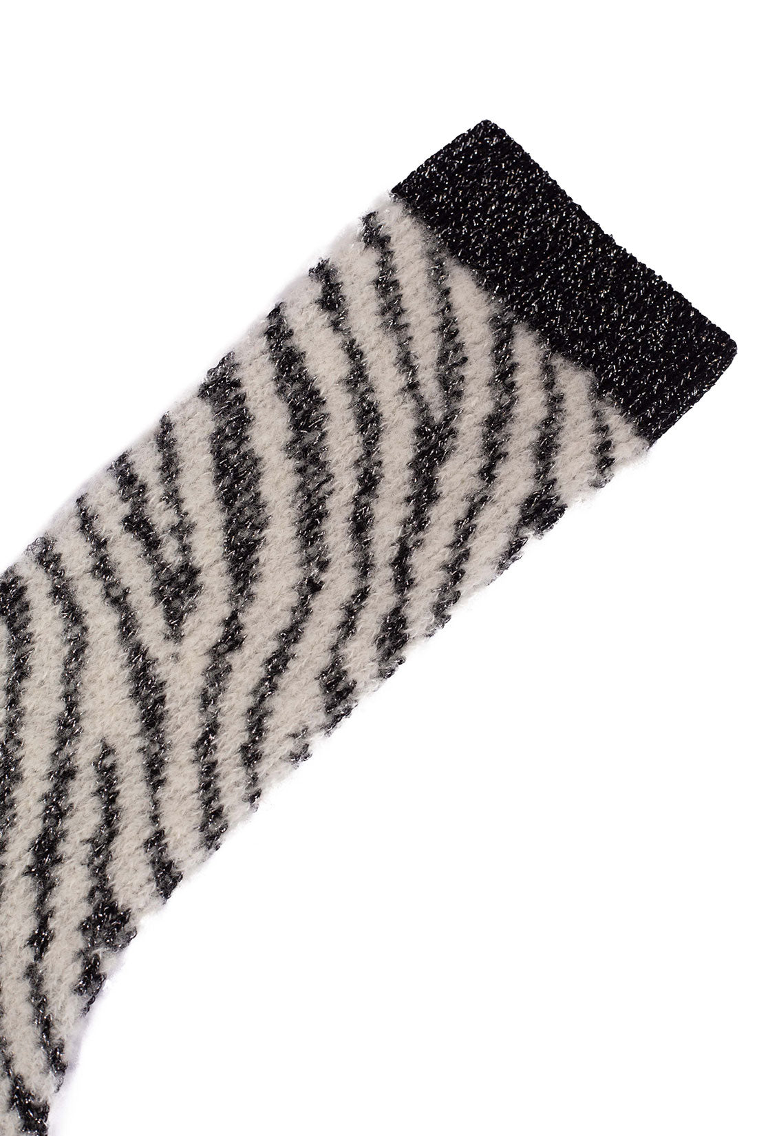 GALLO - Women's lurex socks wih zebra pattern  - Size One size