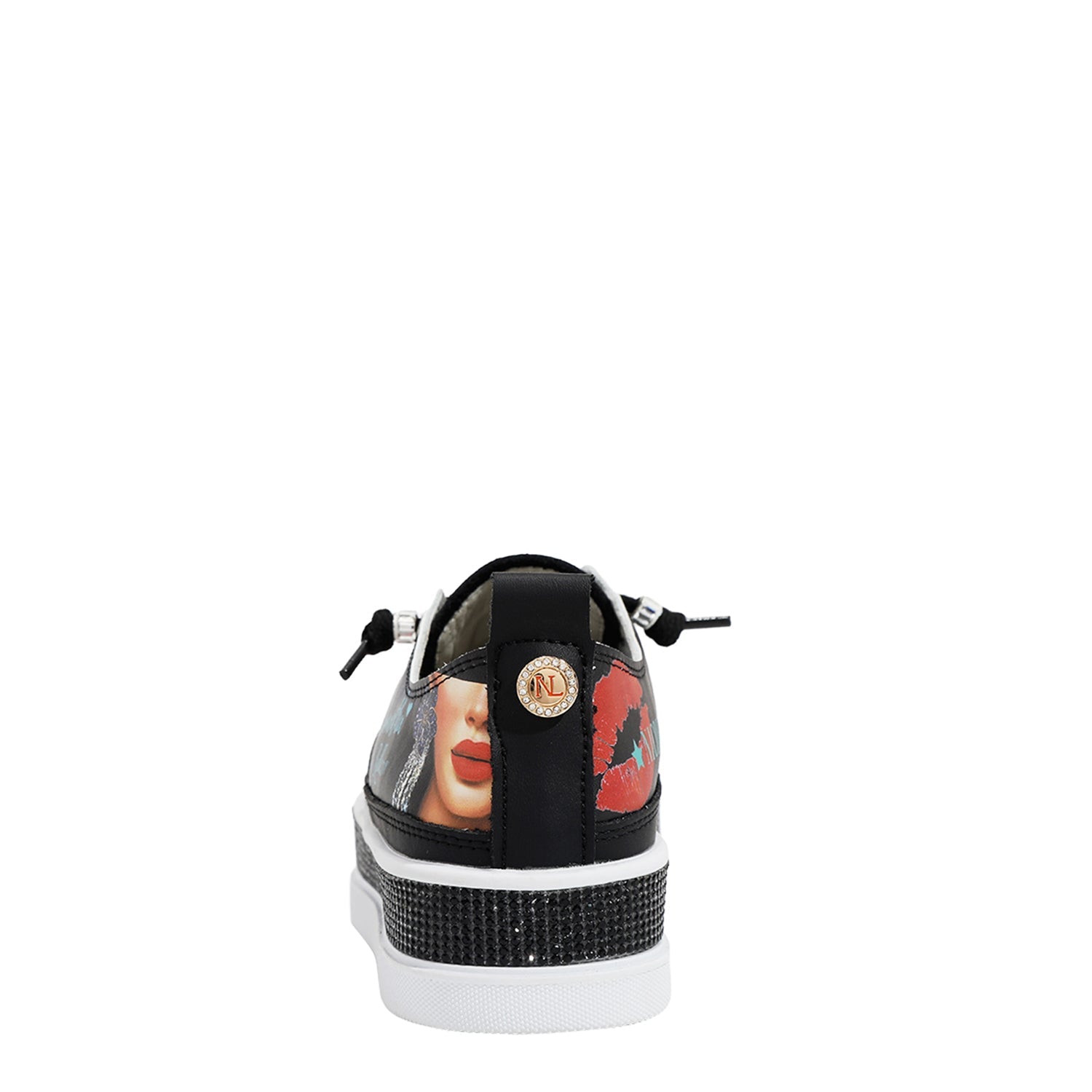 ZAPATILLA DE PIEL CON PLATAFORMA Y PEDRERÍA (SAMANTHA LA BELLEZA)
