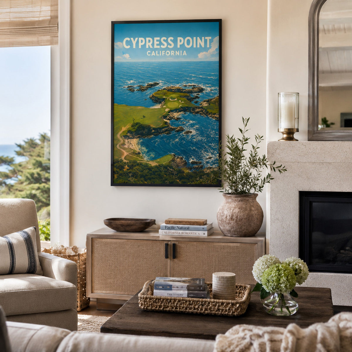Cypress Point Golf Poster – California Coastal Golf Wall Art