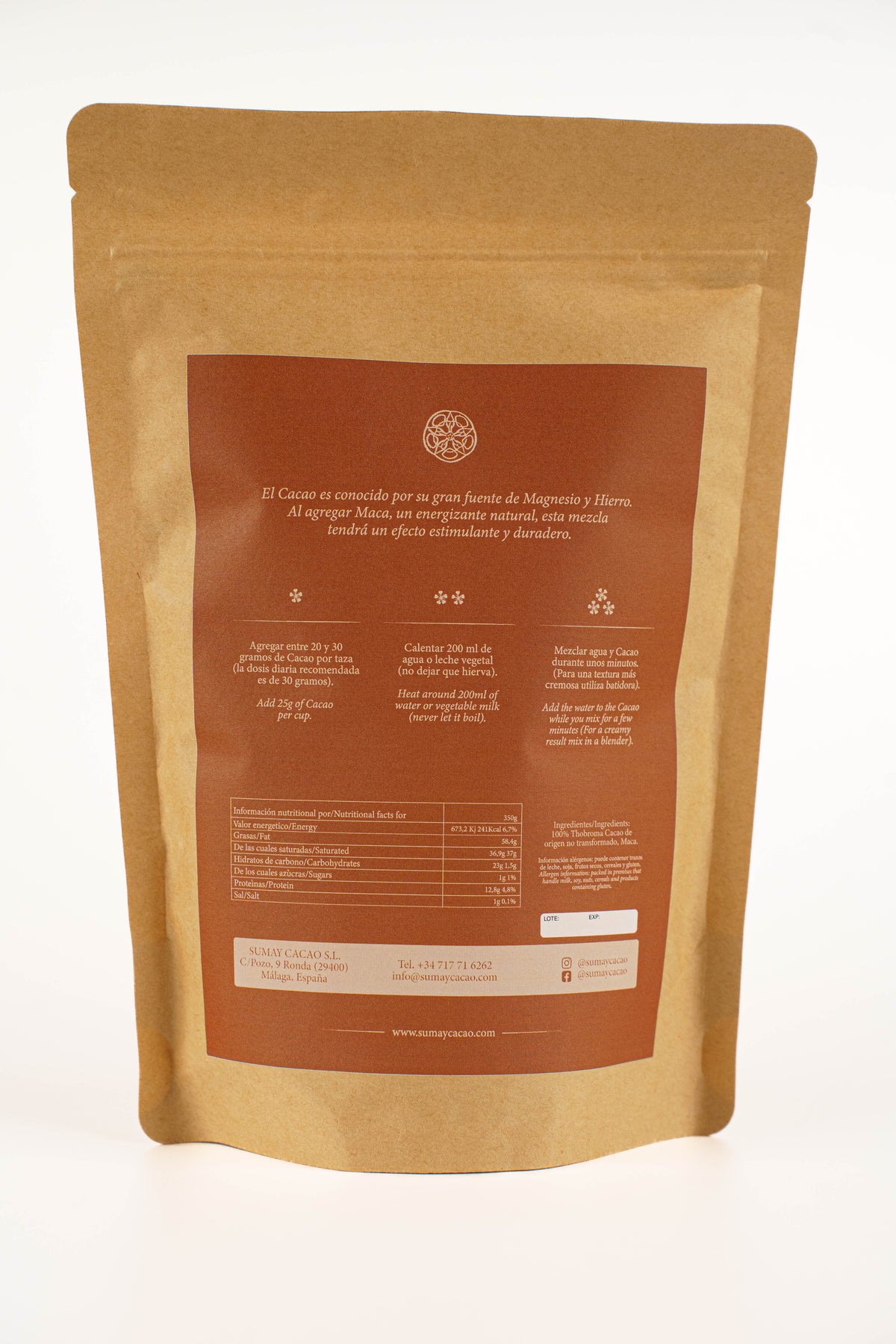 Cacao Vida Activa 350 g (Picado) – Perú