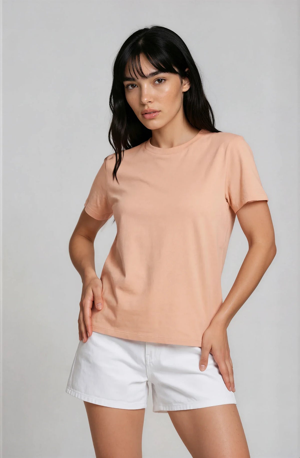 Camiseta Básica Premium de Algodón Orgánico - Manga Corta Mujer 004